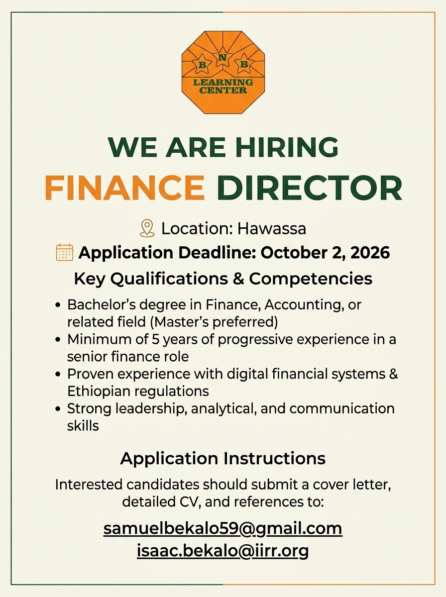 Finance Director Vacancy - BNB Learning Center