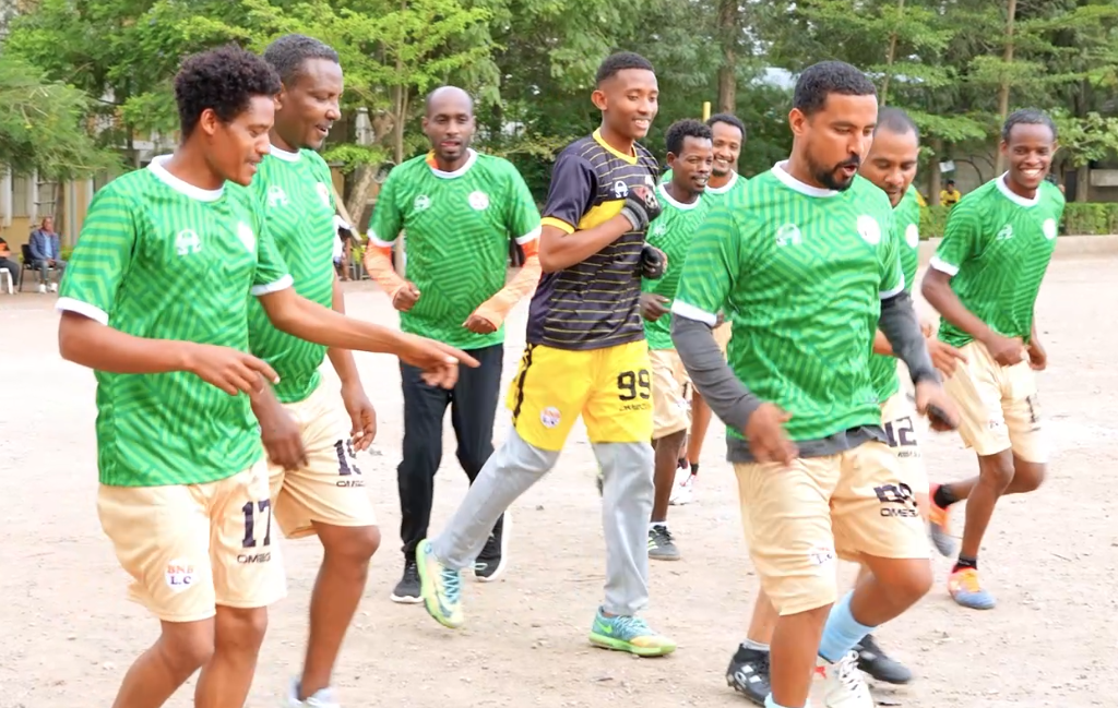 Students participating in school sports activities